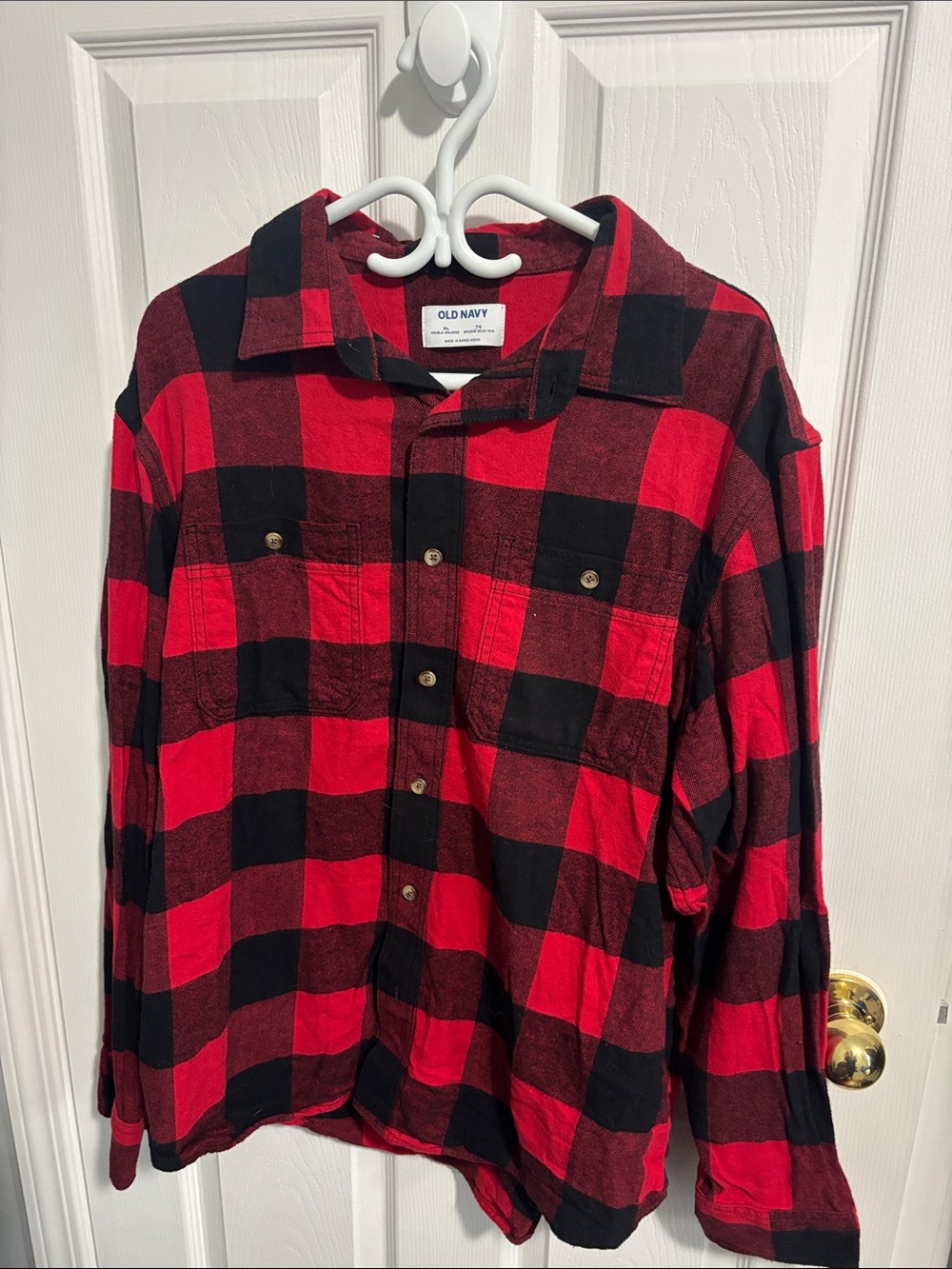 Old Navy Red and Black Buffalo Plaid Flannel Shirt